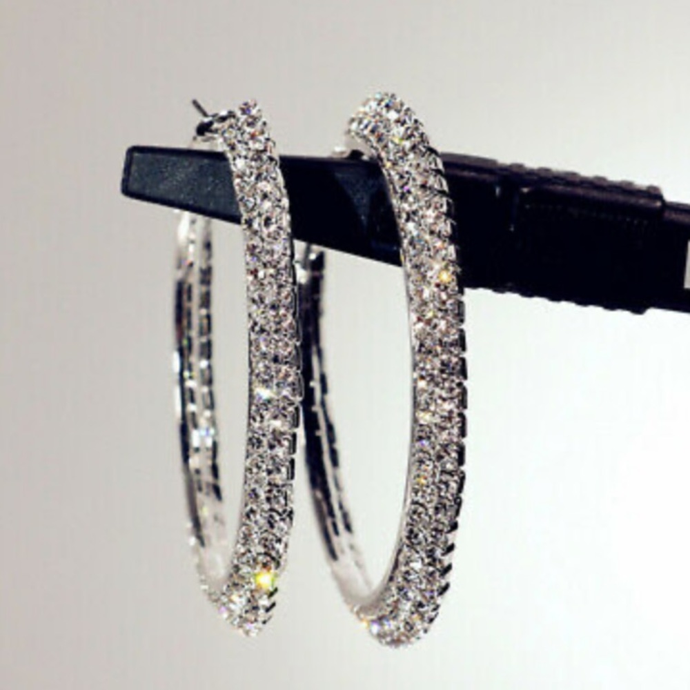 New 925 Sterling silver hoop earrings